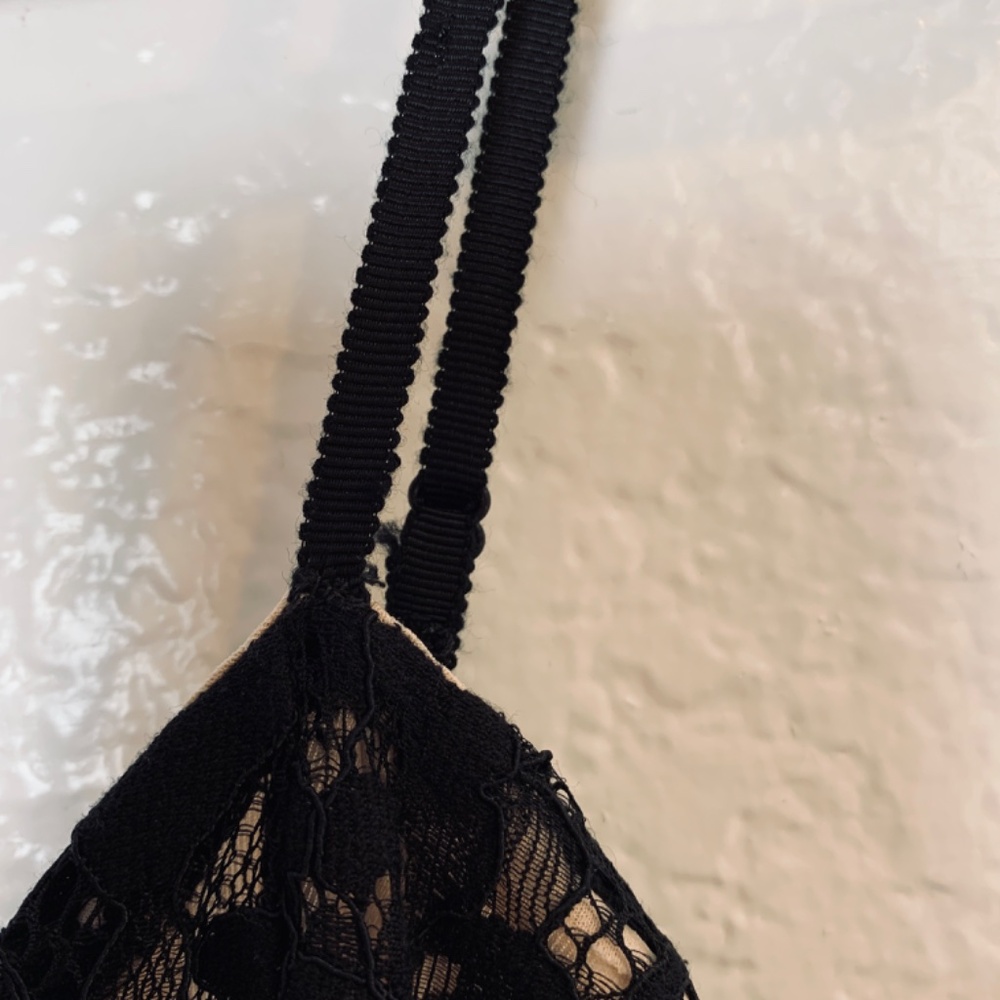 Topshop Bustier Mini Dress Hook And Eye Corset Look Black Lace Size 10 Coquette - Picture 5 of 16